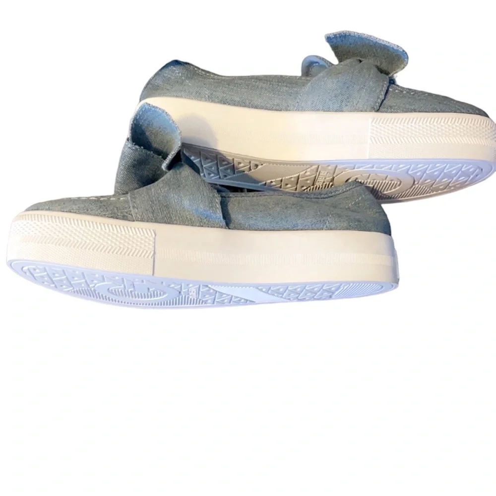Guess Denim Bow Platform Espadrilles
